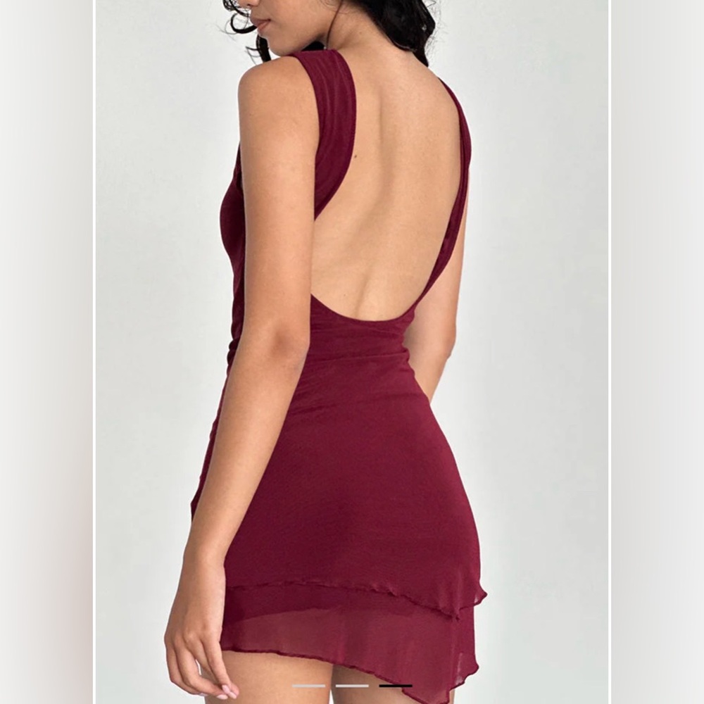 NWT Motel Rocks Burgundy Backless Dress